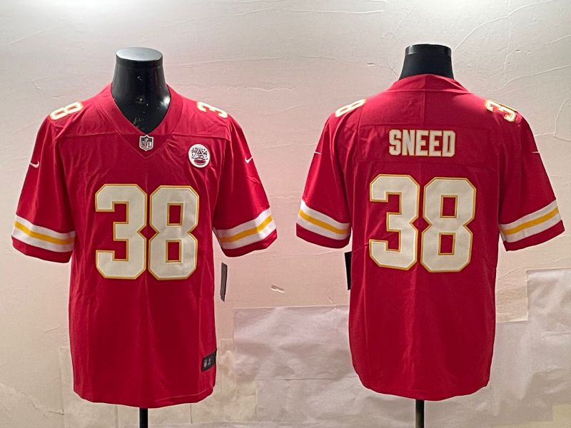 Men Kansas City Chiefs #38 Sneed Red Second generations 2025 Nike Limited NFL Jersey style 1->kansas city chiefs->NFL Jersey